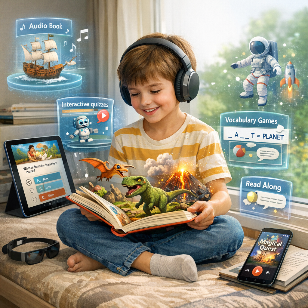 Child Enjoying Interactive Reading