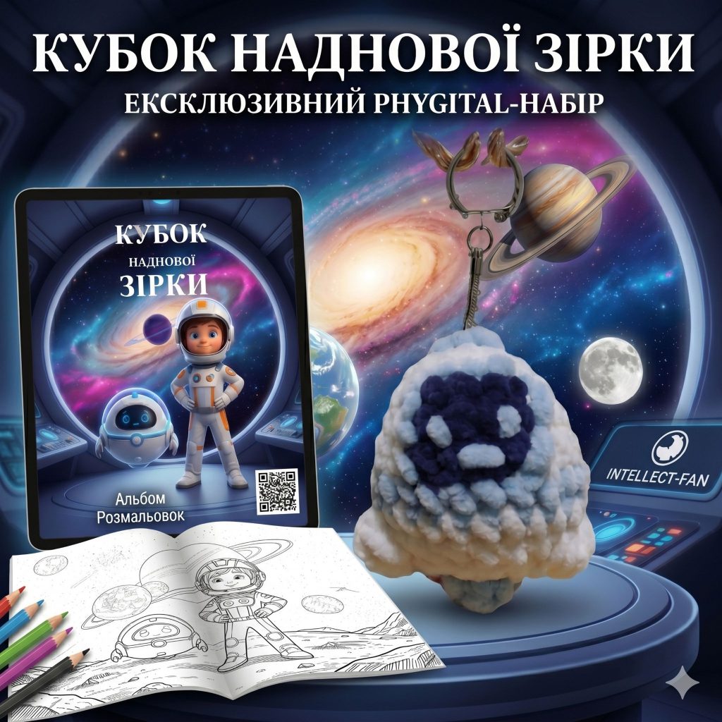 Ексклюзивний Phygital-набір: Цифрова книга + Розмальовка + В'язаний брелок «ЧІП»